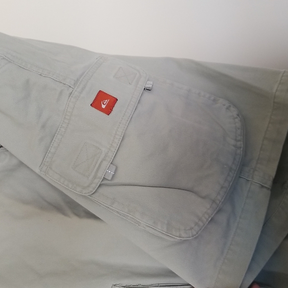 Quicksilver Men's Cargo Shorts Size 30 Tan Color 100% Cotton - Picture 8 of 8